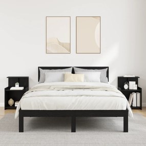 vidaXL Cômodas de Cama 2 pcs Carvalho Preto 40x35x60 cm Madeira Engenheirada