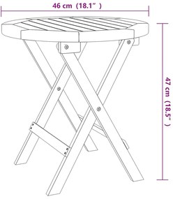 Mesa de bistrô Ø46x47 cm madeira de acácia maciça