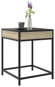 Mesa de centro luzes LED Infinity 40x40x51 cm carvalho sonoma