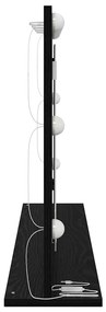 Espelho de Vanidade com Luzes LED Carvalho Preto 100x55x18 cm