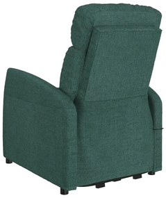 Poltrona elevatória tecido verde-escuro