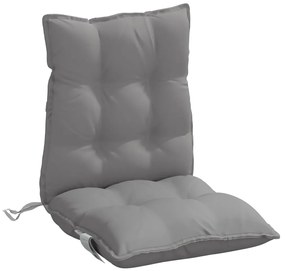 Almofadões cadeira encosto baixo 4 pcs tecido oxford cinzento