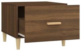 Mesa centro 2 pcs 50x50x40 cm madeira proc. carvalho castanho