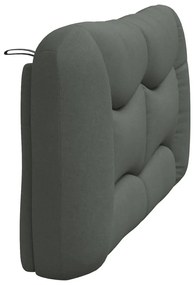 Almofadão de cabeceira 160 cm tecido cinzento-escuro