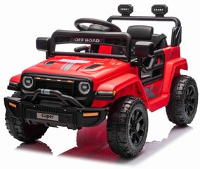 Jipe elétrico para crianças OFFROAD NEW, bateria de lítio, chassis alto, banco largo, suspensão nas rodas traseiras, controlo remoto de 2,4 GHz, leito