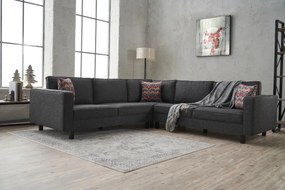 Sofá de Canto Kale – Antracite – 258x83x258 cm