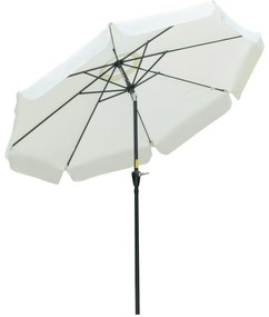 Chapéu de Sol de Jardim Ø266x250 cm Proteção UV50+ Chapéu de Sol de Al