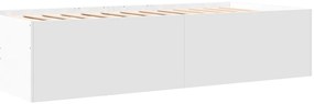Sofá-cama com gavetas sem colchão 75x190 cm branco