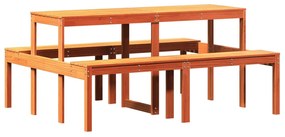 Mesa de piquenique 160x134x75 cm pinho maciço castanho-mel