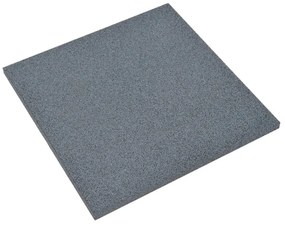 Ladrilhos prot. contra quedas 18 pcs borracha 50x50x3 cm cinza
