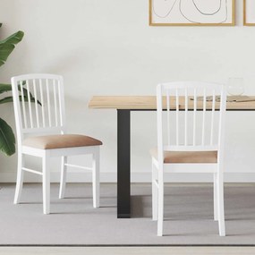 vidaXL Cadeiras de Jantar 2 pcs Branco 50 x 52,5 x 91 cm