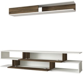 Unidade de TV Manyetik – Branco, Nogueira – 176x39,6x31,5 cm | Tribo H