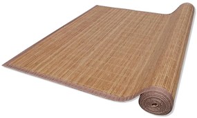 Tapete retangular bambu 80 x 300 cm castanho