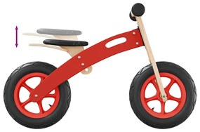 Bicicleta de equilíbrio p/ crianças c/ pneus de ar vermelho