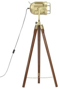 Candeeiro de chão tripé 97 cm madeira mangueira maciça