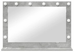 Espelho de Maquiagem Cinza Concreto Vidro 80 x 55 x 18 cm Espelho