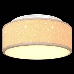 Luminárias de Teto com Cúpula Estrelada Taupe Ø 30 cm Tecido E27
