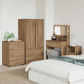 vidaXL Armário de arrumação Carvalho Artesanal 60 x 48 x 81 cm