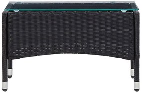 Mesa de centro 60x40x36 cm vime PE preto