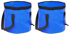 Baldes dobráveis 2 pcs 20 L PVC azul