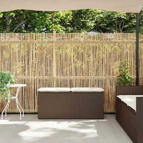 Banco de jardim com almofadão 110x40x44 cm vime PE castanha