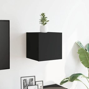Móvel de TV de parede 30,5x30x30 cm preto
