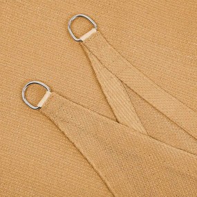 Toldo vela quadrado de 3 x 3 m em HDPE amarelo areia