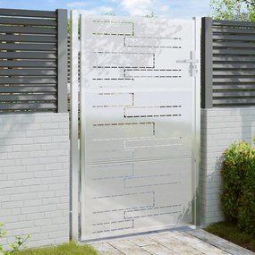 vidaXL Portão de jardim 100x125 cm aço inoxidável