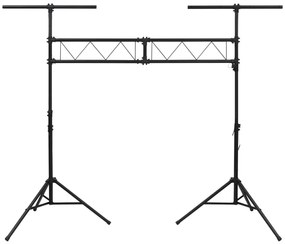 Suporte de iluminação 338x115x(180-300) cm aço preto