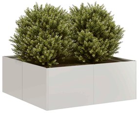 vidaXL Vaso/floreira 80x80x30 cm aço inoxidável
