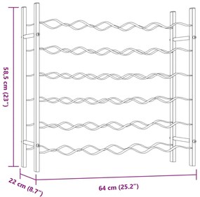 Garrafeira para 36 garrafas metal dourado
