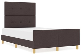 Cama de tecido marrom escuro vidaXL 120x190 cm