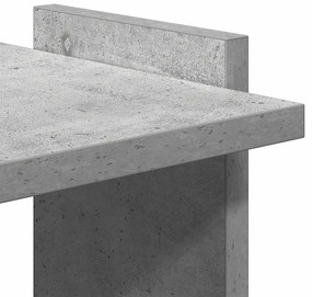 Estante 3 camadas betão 60x30x120cm madeira trabalhada cinzento