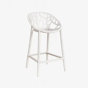 Pack De 4 Bancos Altos De Jardim Em Polipropileno Ores Branco Glacial & ↑65 Cm - Sklum