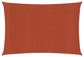 Para-sol vela retangular 160 g/m² 3,5x4,5 m PEAD terracotta