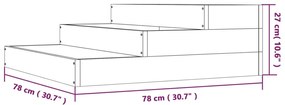 Vaso/floreira 78x78x27 cm pinho maciço