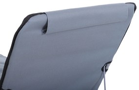 Conjunto de 2 esteiras de praia com encosto reclinável em 5 níveis, bo