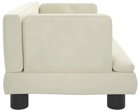 Cama para cães 60x40x30 cm veludo cor creme