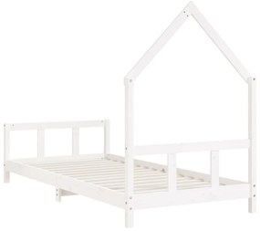 Estrutura de cama infantil 90x190 cm pinho maciço branco