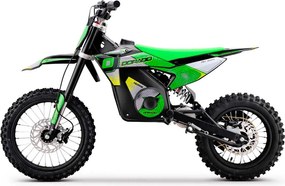 Mini moto elétrica para crianças velocidade até 38 km/h aprox. C/Limitador 1600W DORADO PD7 14/12" Verde