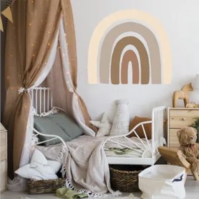 Autocolantes de parede arco-íris de cores terra e castanho na parede