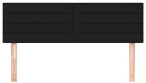 Cabeceira de cama 2 pcs tecido 72x5x78/88 cm preto