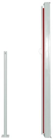 Toldo lateral para pátio/terraço 160 x 300 cm vermelho
