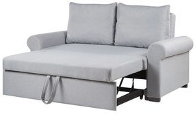 Sofá-cama de 2 lugares em tecido cinzento claro SILDA  Beliani