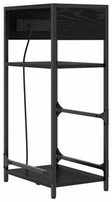 Armário de Cabeceira com gaveta Carvalho preto 40 x 27 x 76 cm