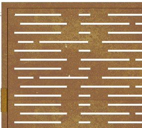 Portão de jardim 105x205 cm aço corten design quadrados