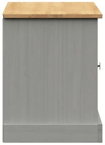 Sapateira VIGO 106x35x45 cm madeira de pinho maciça cinzento