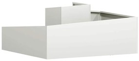 Vasos &amp; Plantadores Branco Plástico Médio Inserções Decorativas