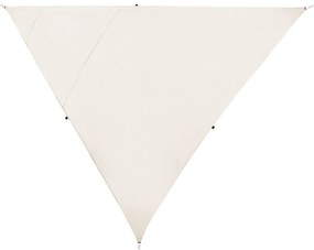 Vela de sombra triangular branca creme 300 x 300 x 300 cm LUKKA Beliani