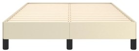 Estrutura de cama 120x200 cm couro artificial cor creme